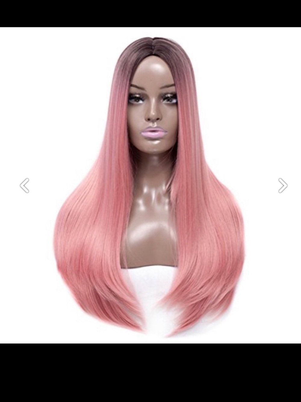 Pink Ombre Straight Synthetic Wig - Stylish Women's Hair